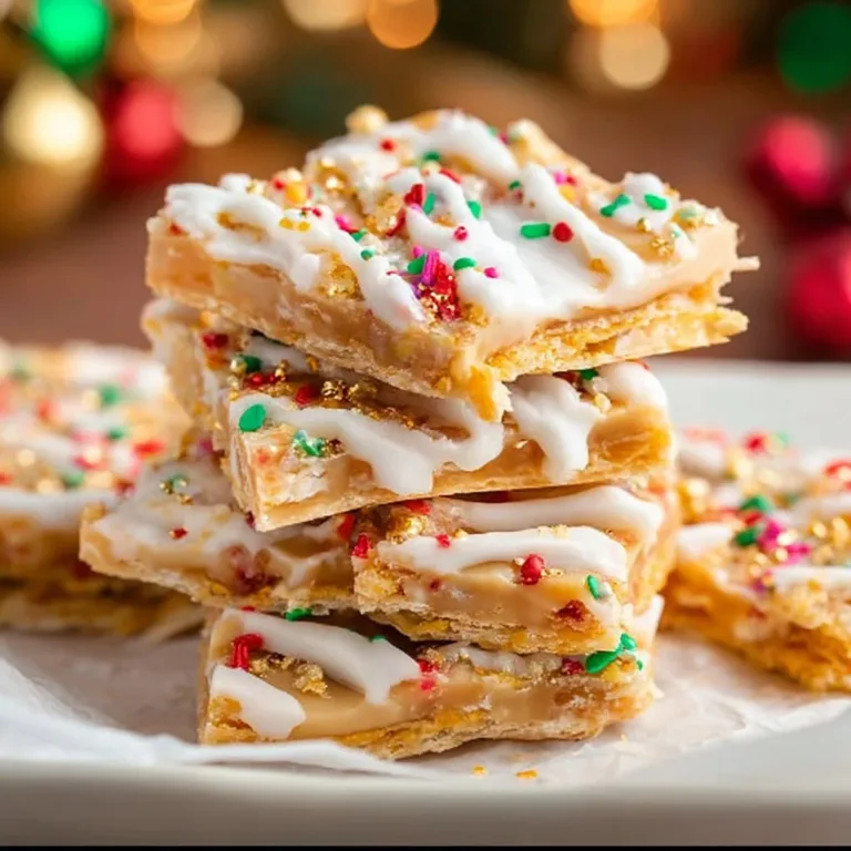 Delicious homemade Christmas Crack Candy topped with chocolate and nuts