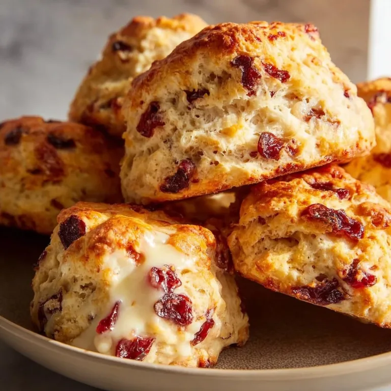 Delicious Cranberry Jalapeño Dip Scones ready for serving