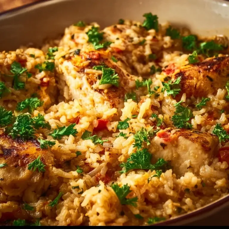 Crock-Pot chicken and rice casserole ready to serve