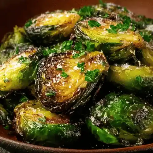 garlic butter roasted Brussels