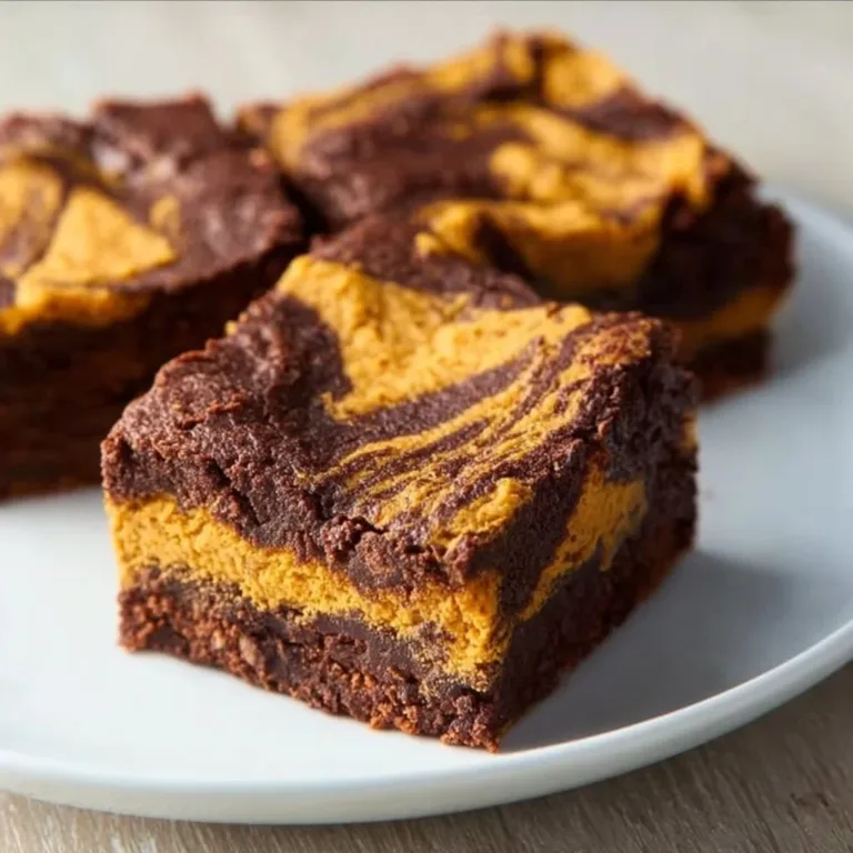 Gluten-free pumpkin brownies on a plate, ideal for workouts and healthy snacking.