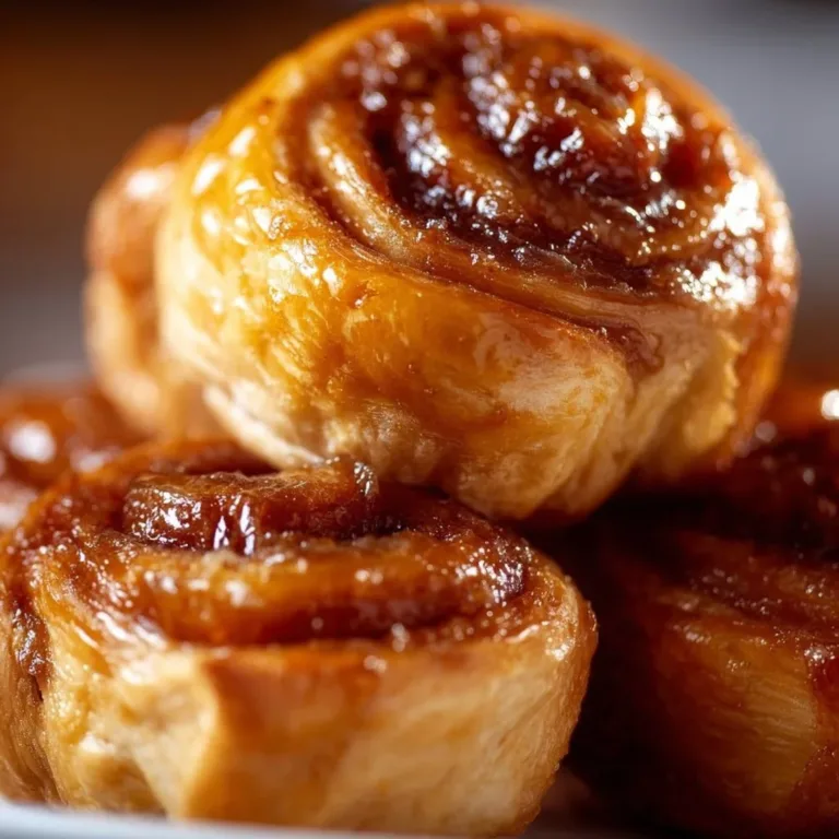 Honey cinnamon roll-ups ready to be served.