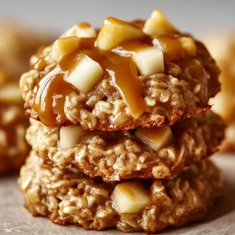 Delicious caramel apple oatmeal cookies ready for fall baking