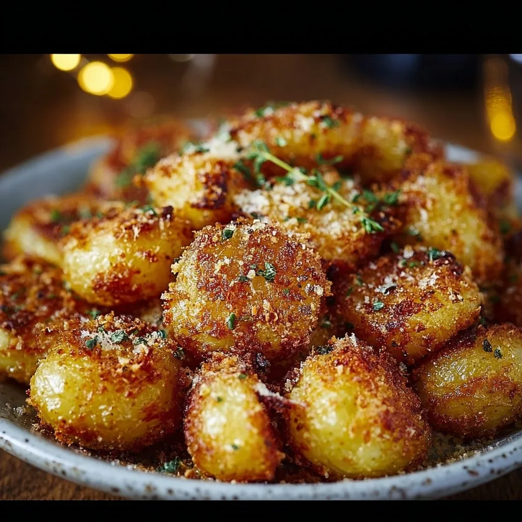 Crispy Parmesan Crusted Baby Potatoes