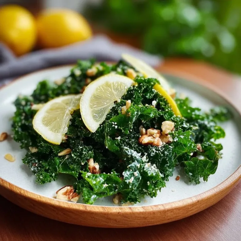 Delicious Lemon Kale Salad with fresh ingredients and vibrant flavors