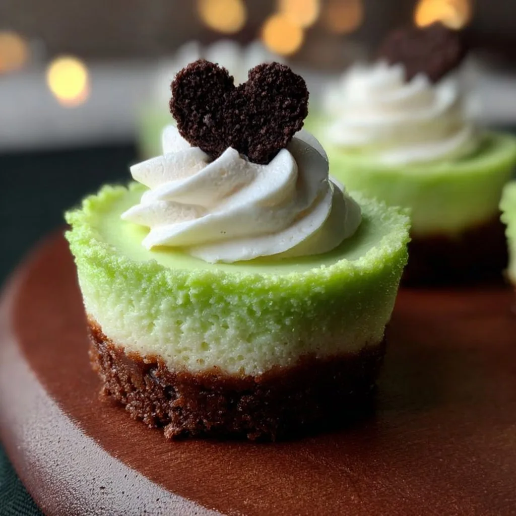 Grinch Mini Cheesecakes