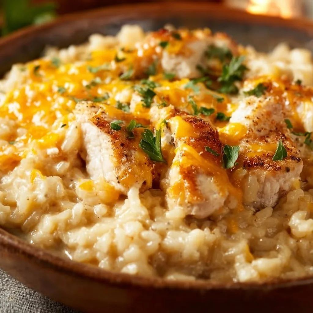 Crockpot Cheesy Chicken and Rice