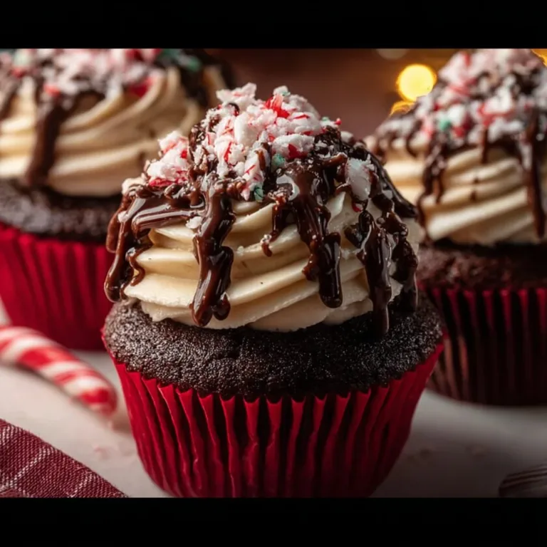 Delicious Peppermint Mocha Cupcakes with chocolate and mint frosting
