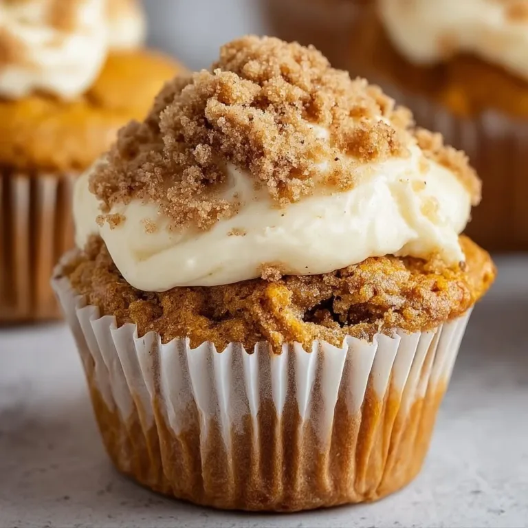 Homemade Pumpkin Cream Cheese Muffins with crumble topping