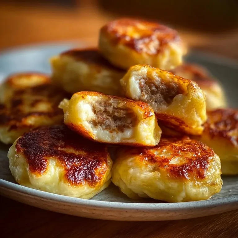 Delicious Sausage Pancake Bites served on a plate with syrup