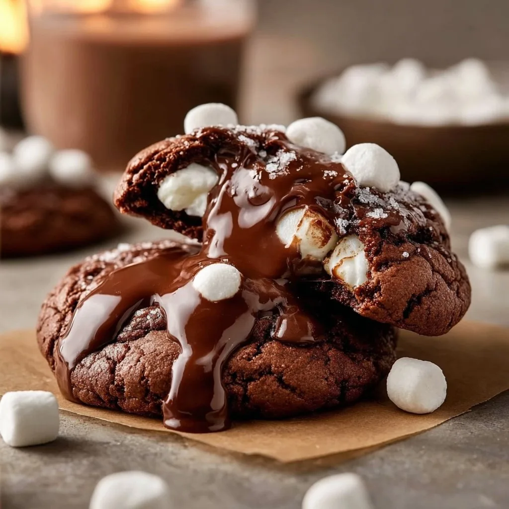 Marshmallow Hot Cocoa Surprise Cookies Recipe