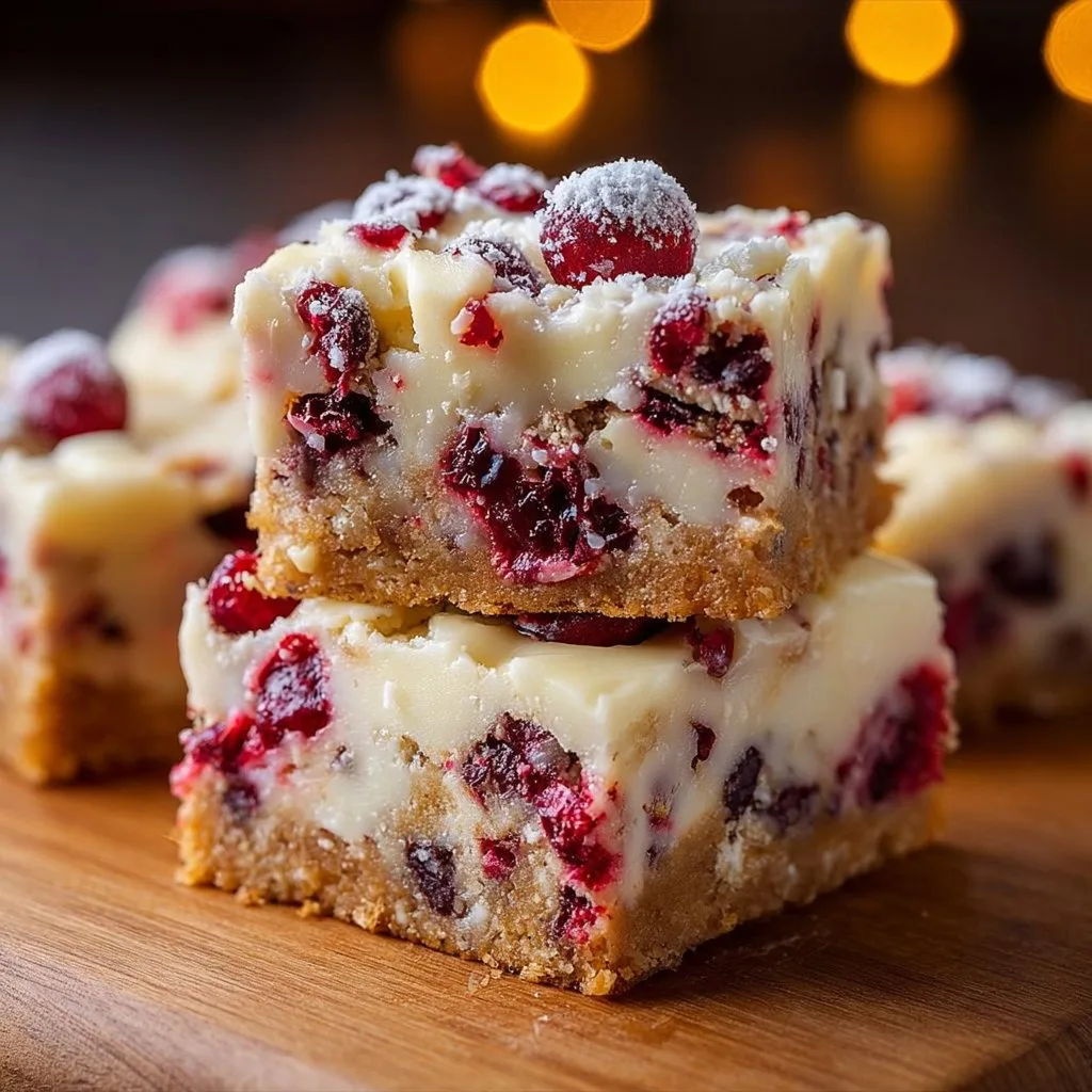 Cranberry Bliss Bars Indulgence