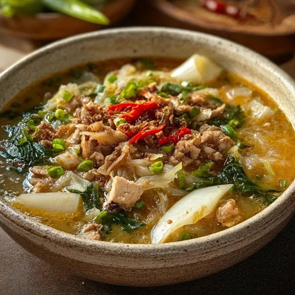 Sotanghon Soup with Coconut Milk