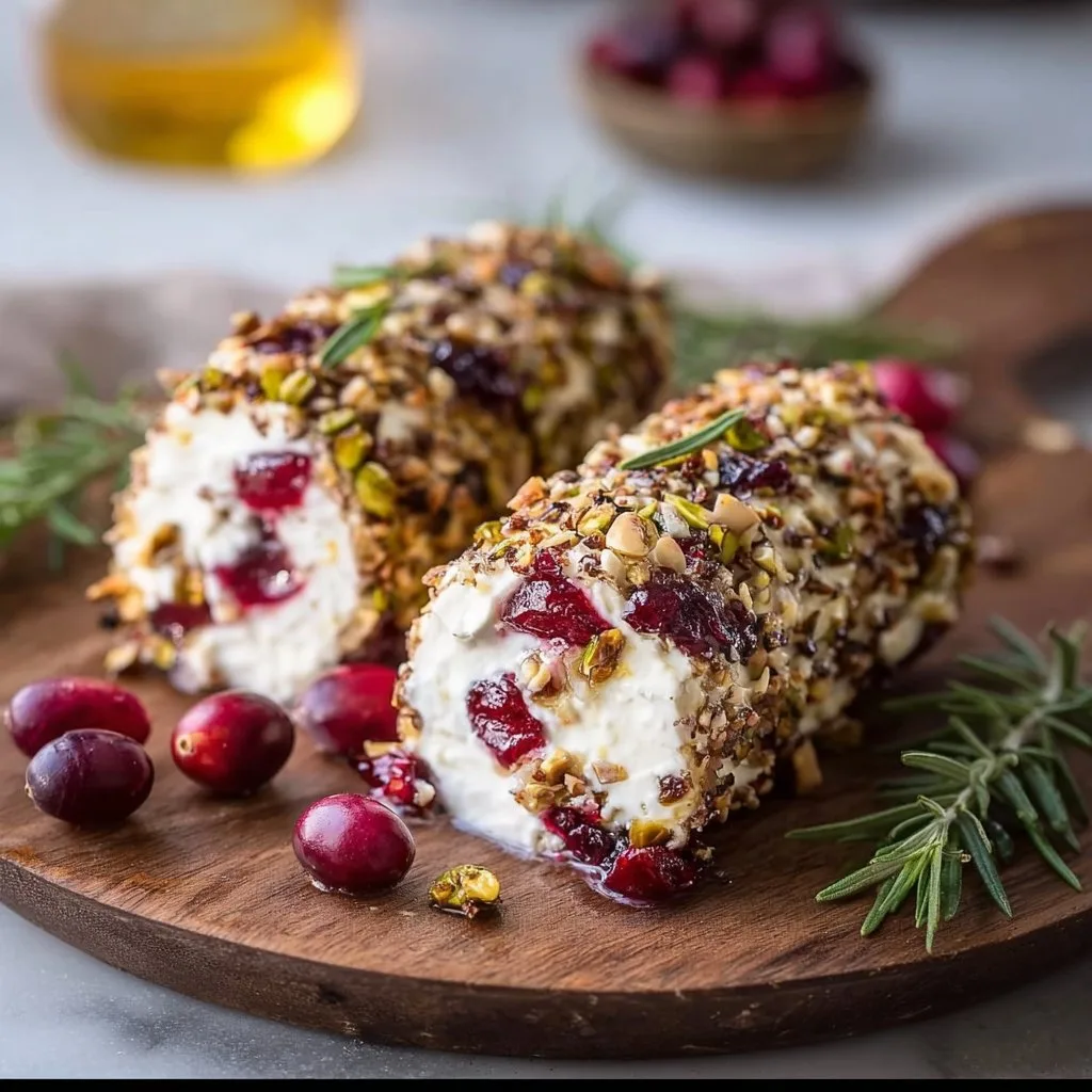 Cranberry Goat Cheese Logs