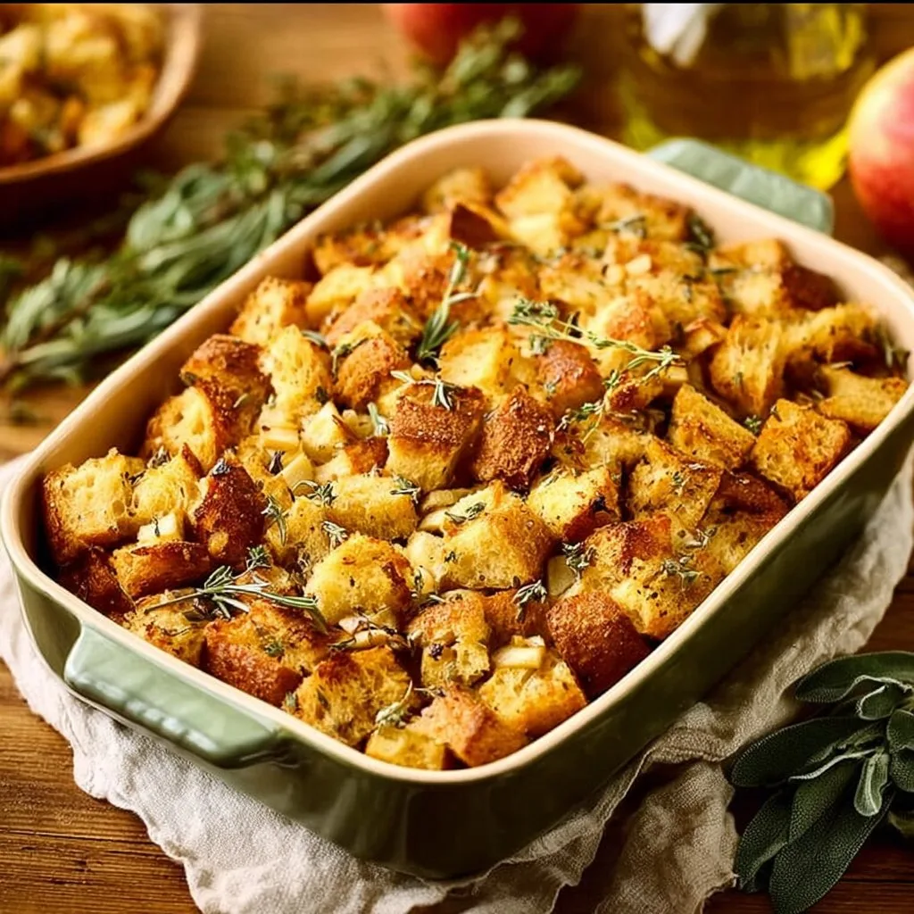 Simple Apple Sage Stuffing
