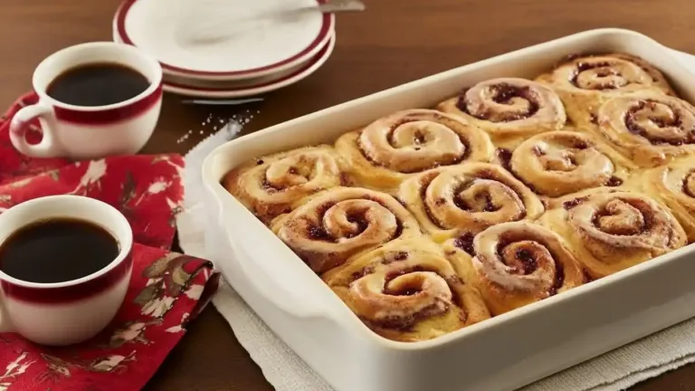 Soft cranberry orange sweet rolls topped with orange glaze