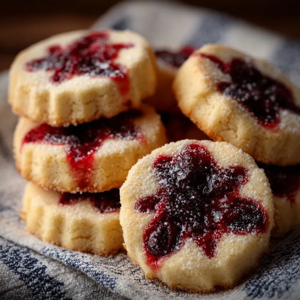 Melt In Your Mouth Cherry Shortbread Cookies