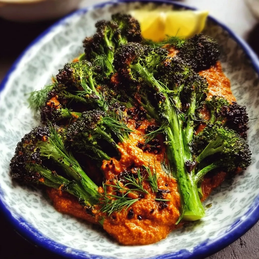 Charred Broccoli and Hazelnut Romesco