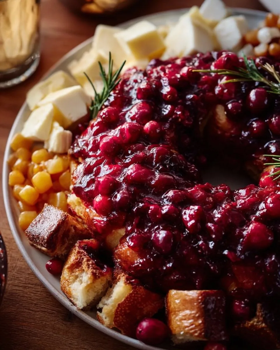 Cranberry Wreath Platter