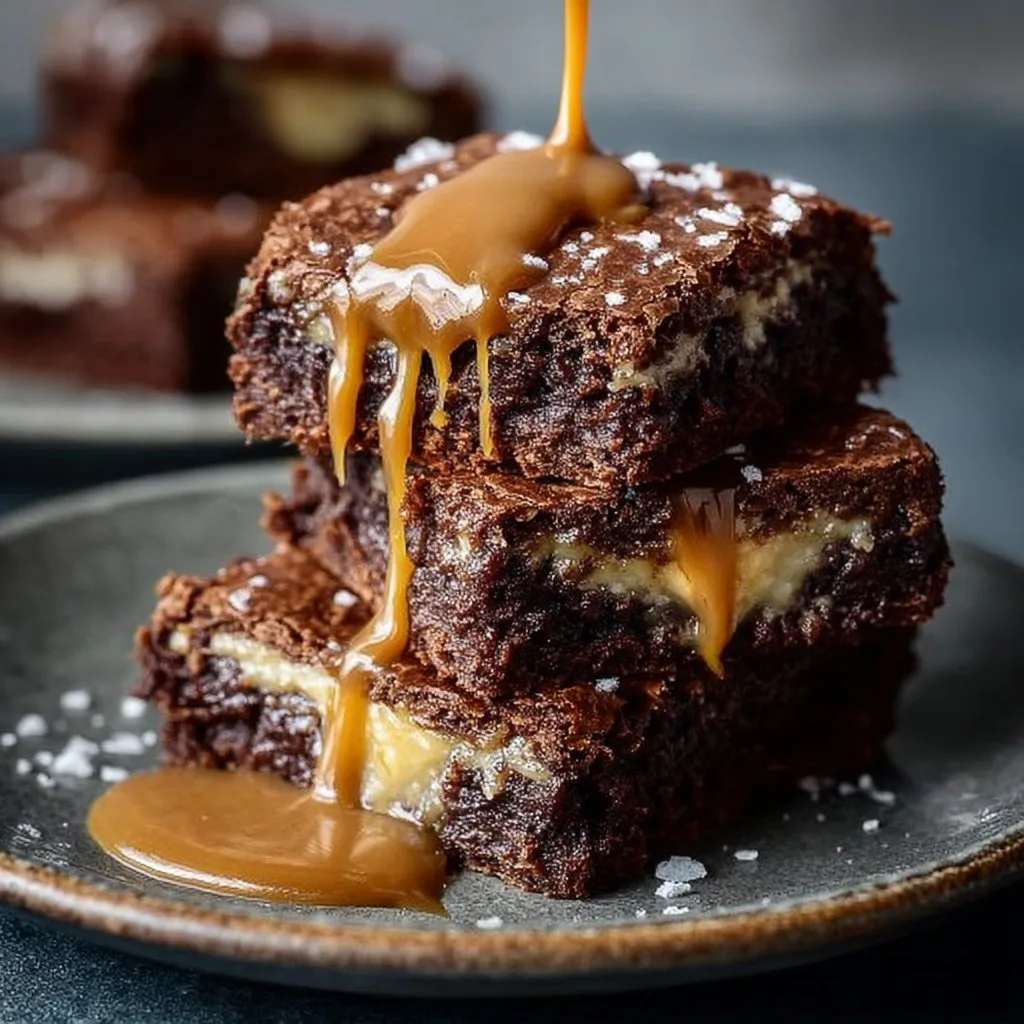 Decadent Spiced Gingerbread Brownies with Creamy Caramel Swirl