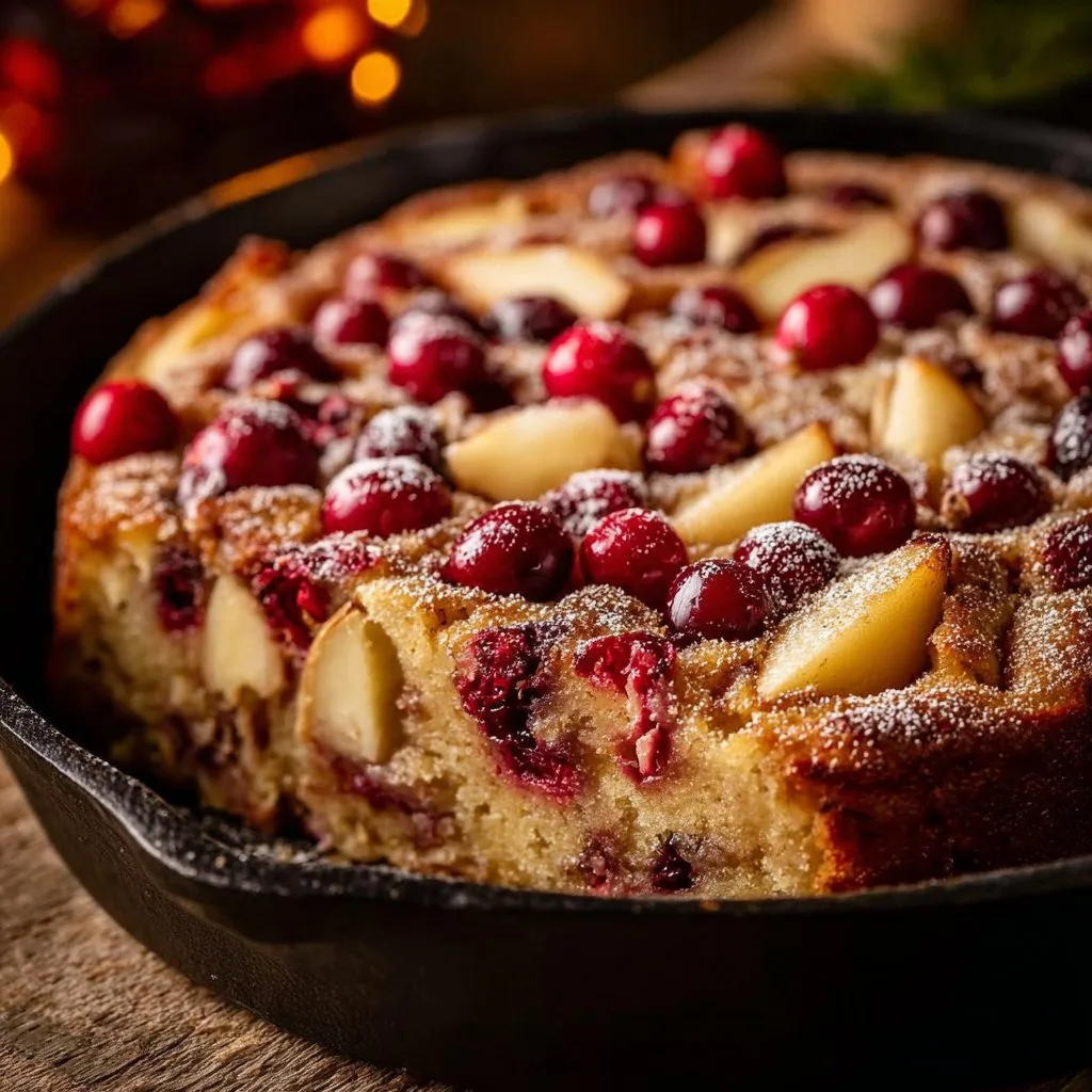 Cranberry Apple Skillet Cake