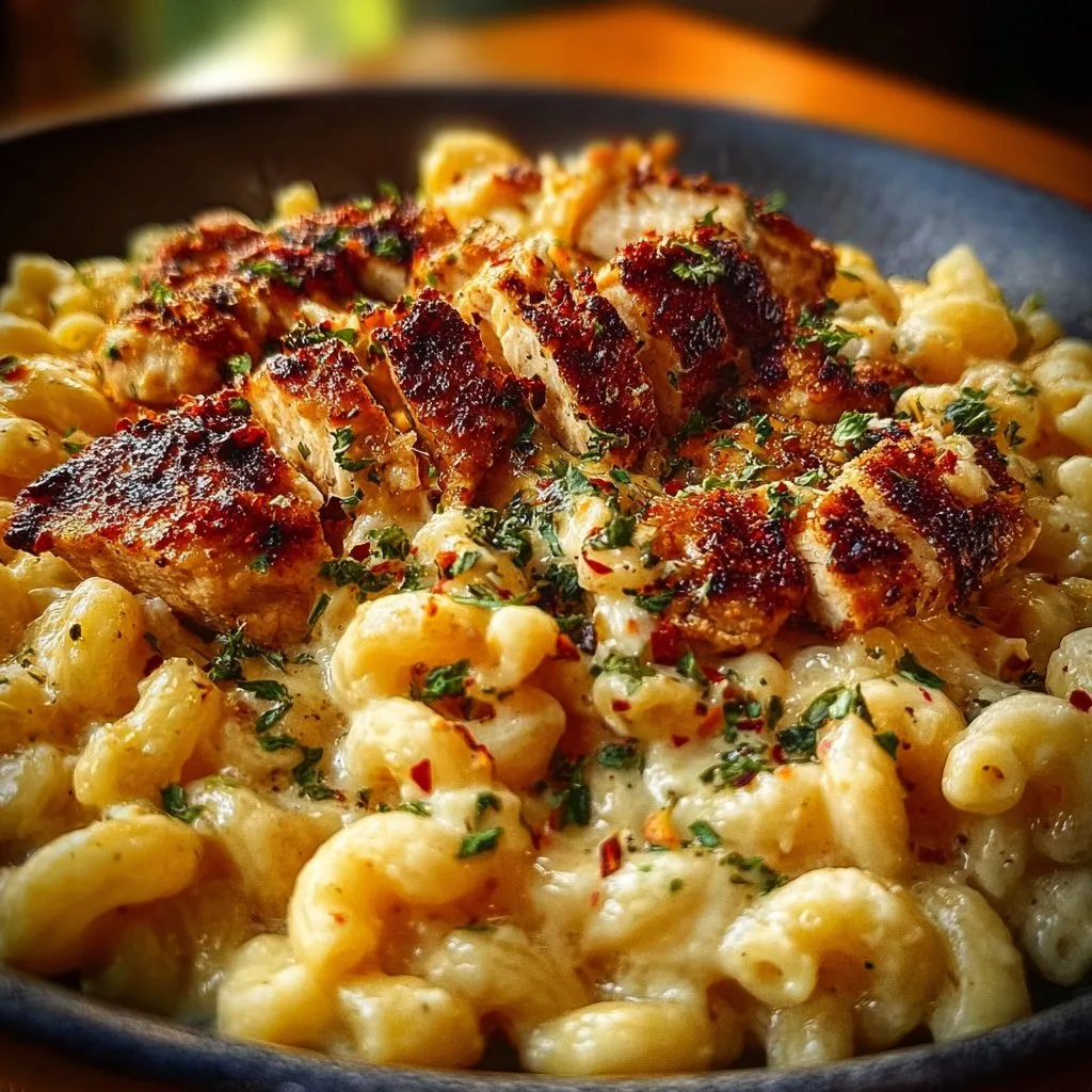 Honey Pepper Chicken Mac and Cheese