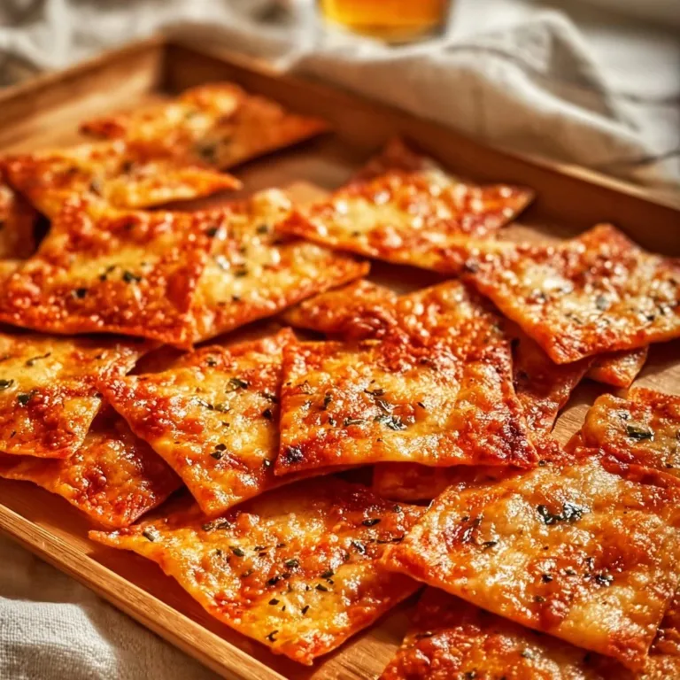 A bowl of crispy pizza chips, the perfect crunchy snack for pizza lovers.