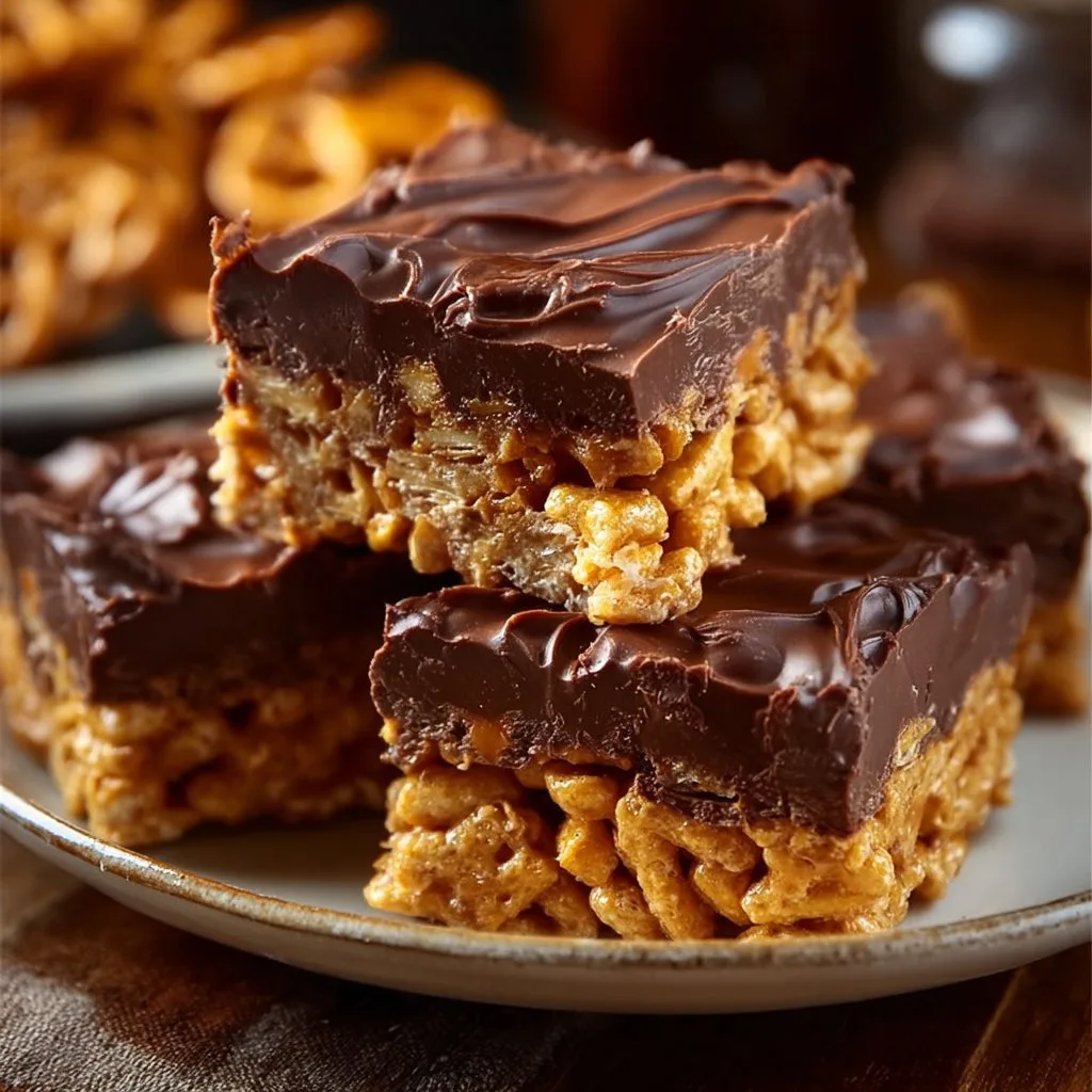 Decadent Chocolate Peanut Butter Chex Scotcheroos