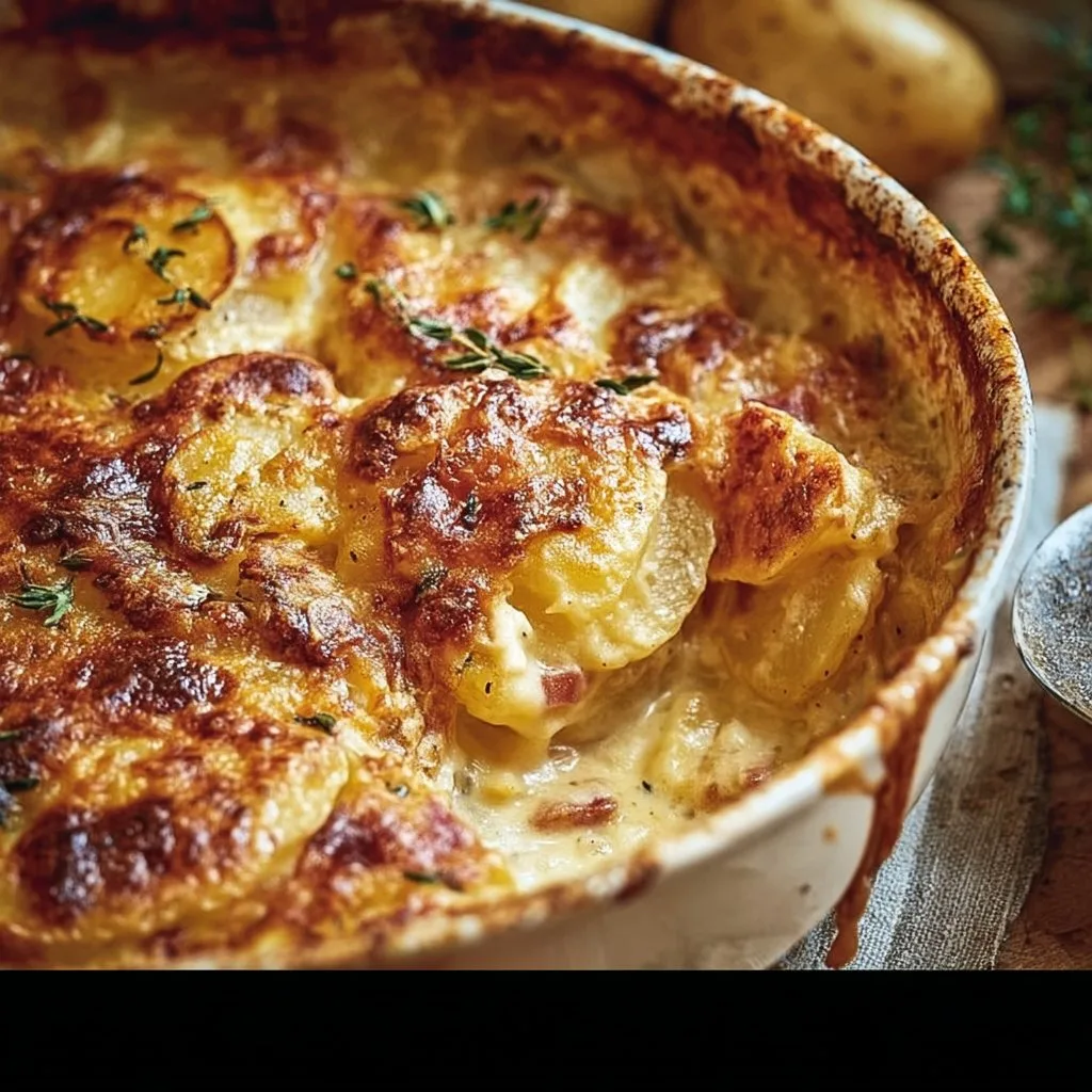 Three-Cheese Au Gratin Potatoes