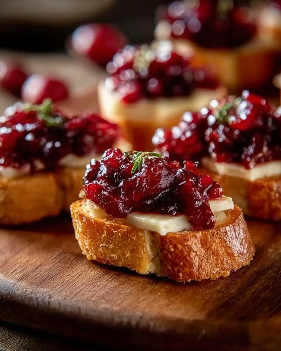 Cranberry Brie Toasts