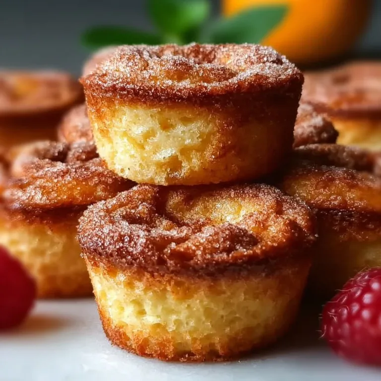 Freshly baked cinnamon sugar French toast muffins on a plate