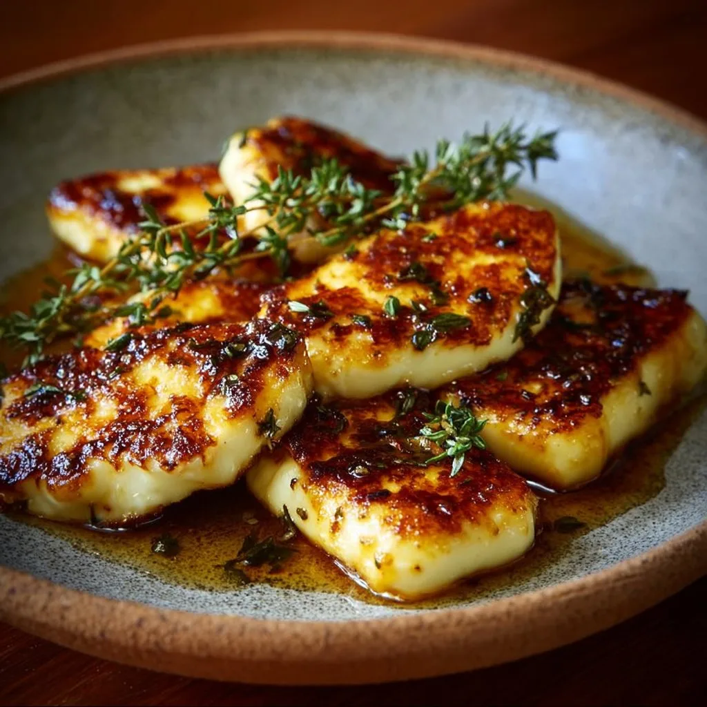Halloumi with Honey and Thyme
