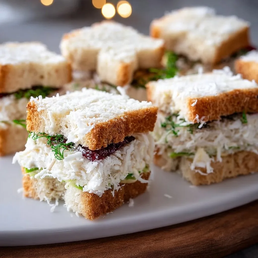 Snowball Tea Sandwich Bites