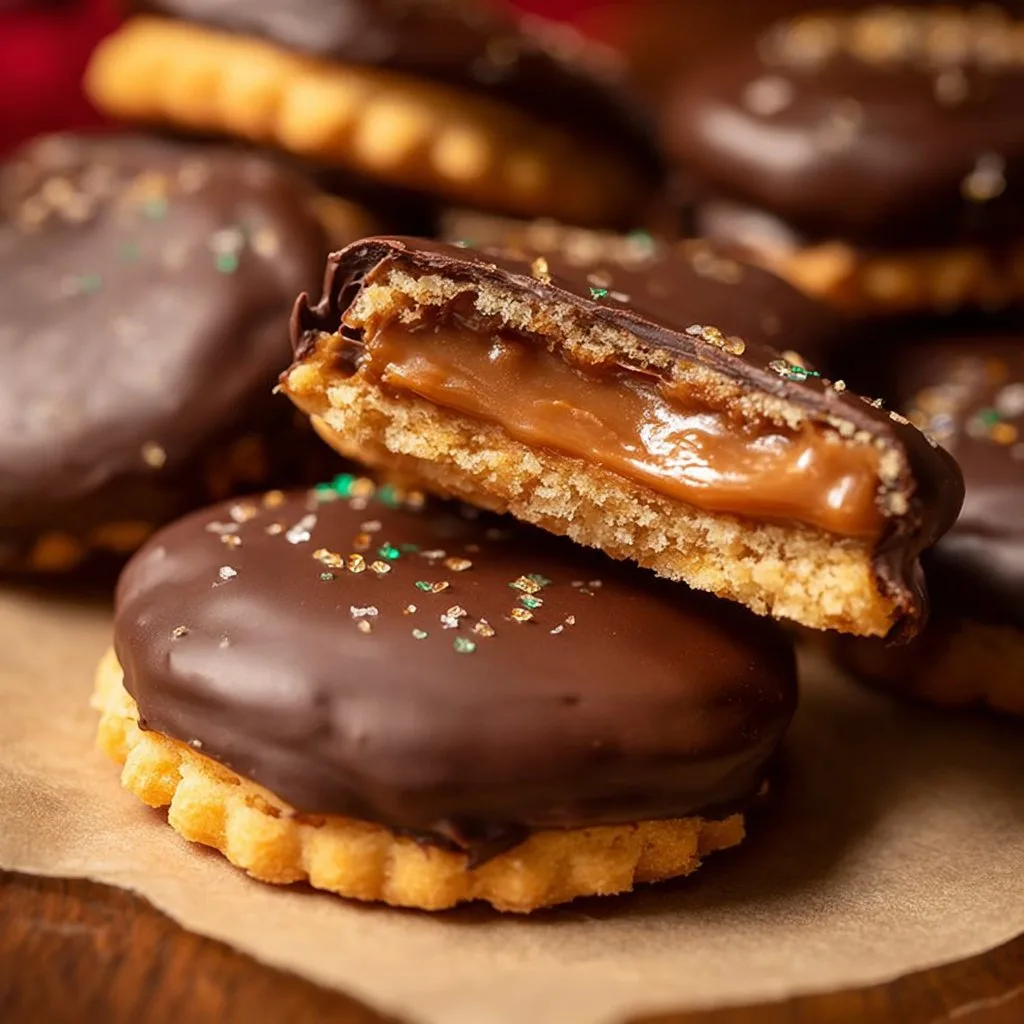 Reese Cup Ritz Cracker Cookies