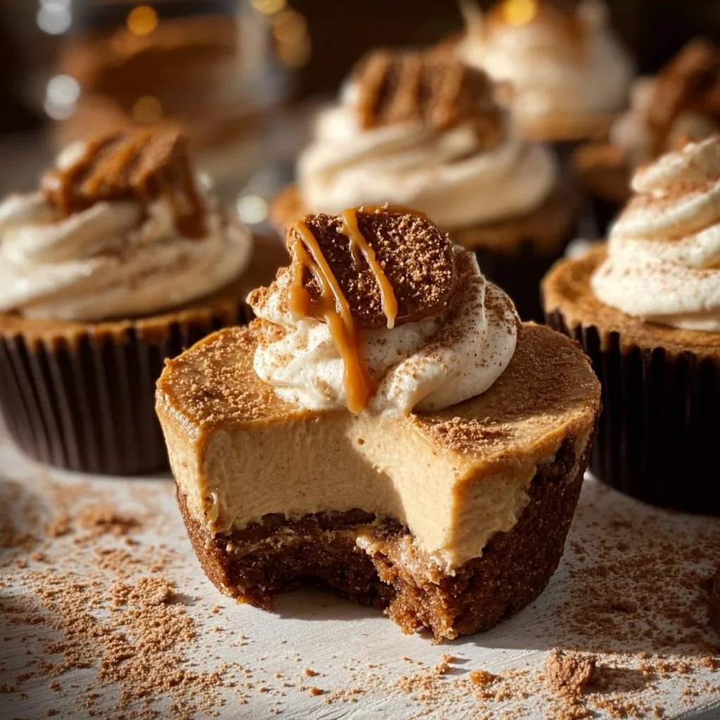 No-Bake Mini Biscoff Cheesecakes