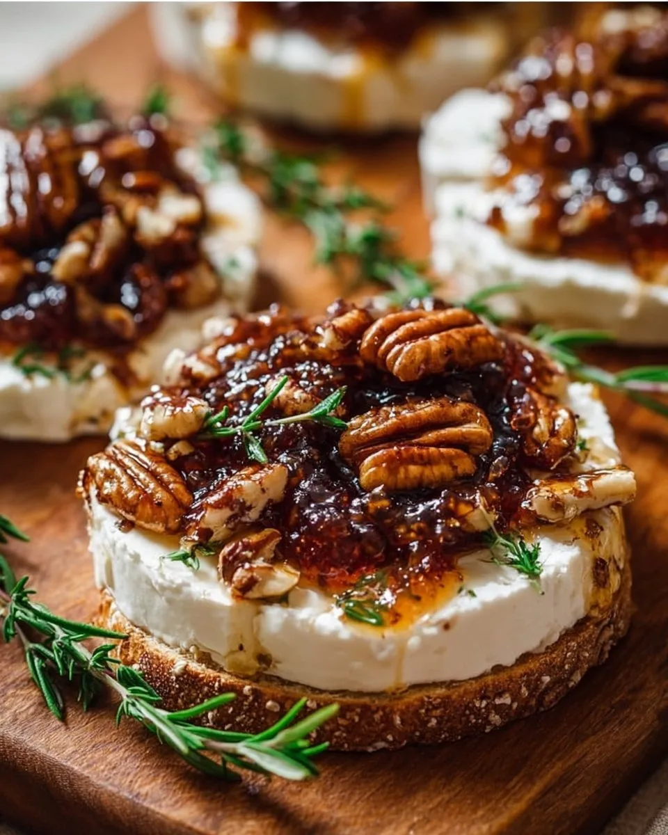 Goat Cheese Appetizer with Fig Jam and Pecans