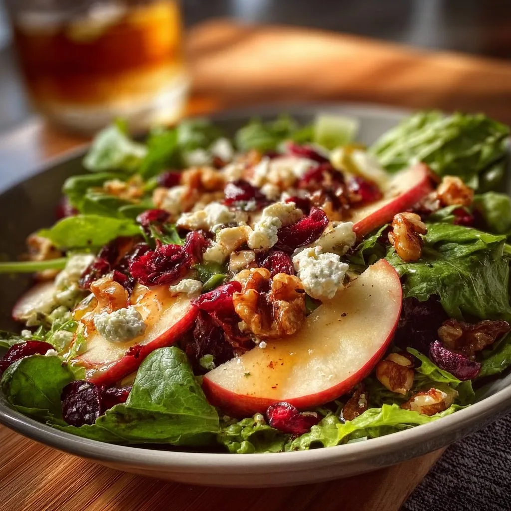 Apple Cranberry Walnut Salad With Goat Cheese