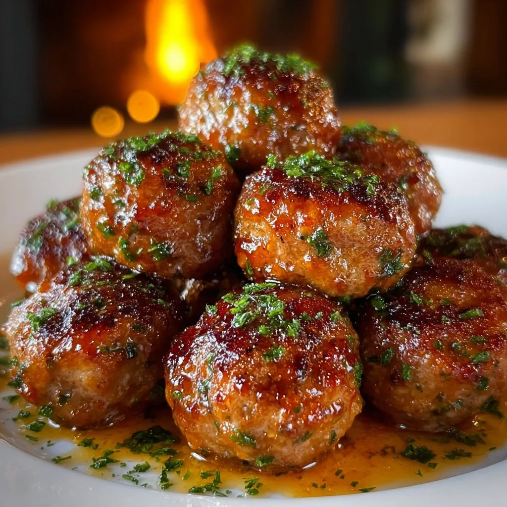 Healthy Apple Cider Turkey Meatballs