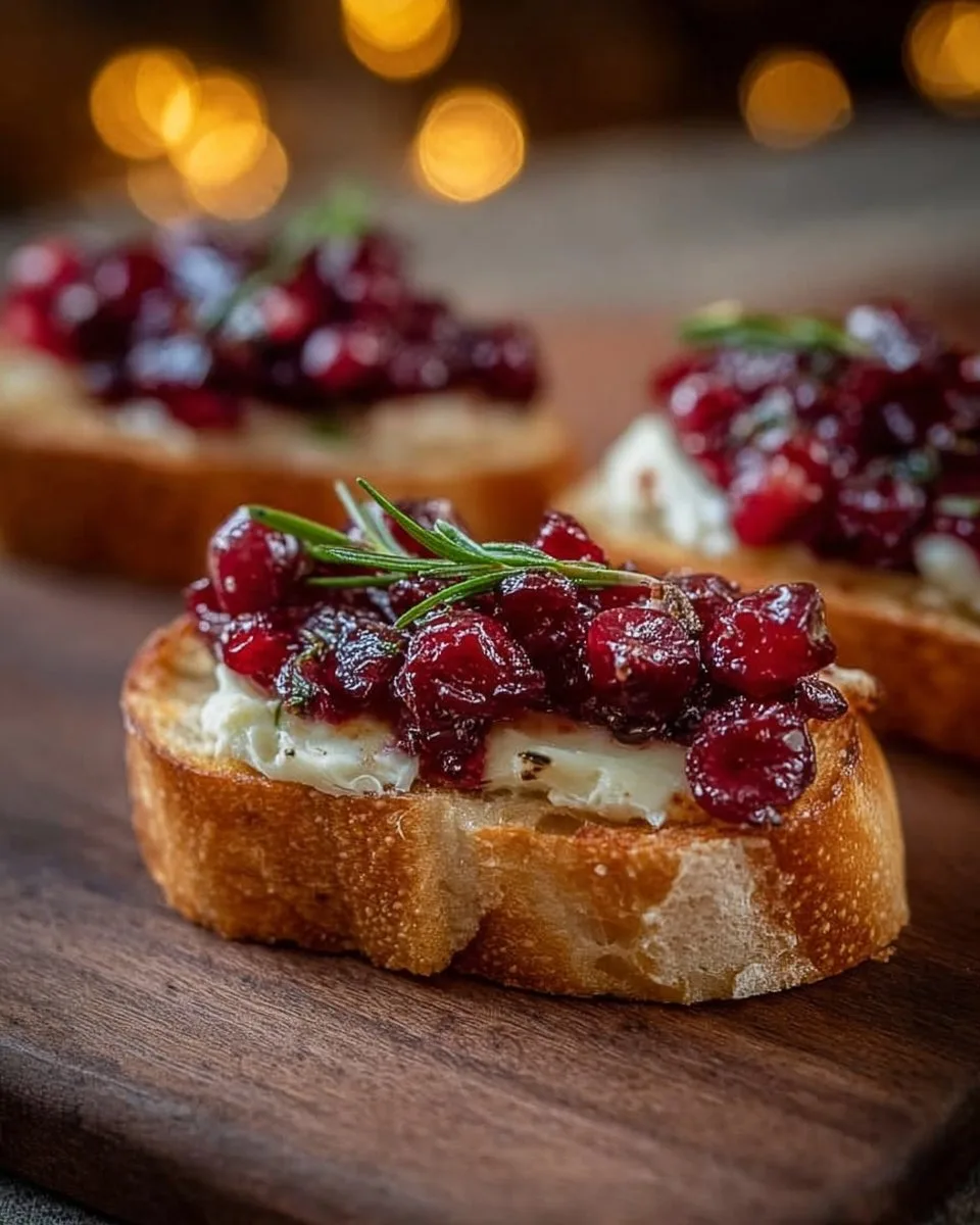 Cranberry Brie Toasts