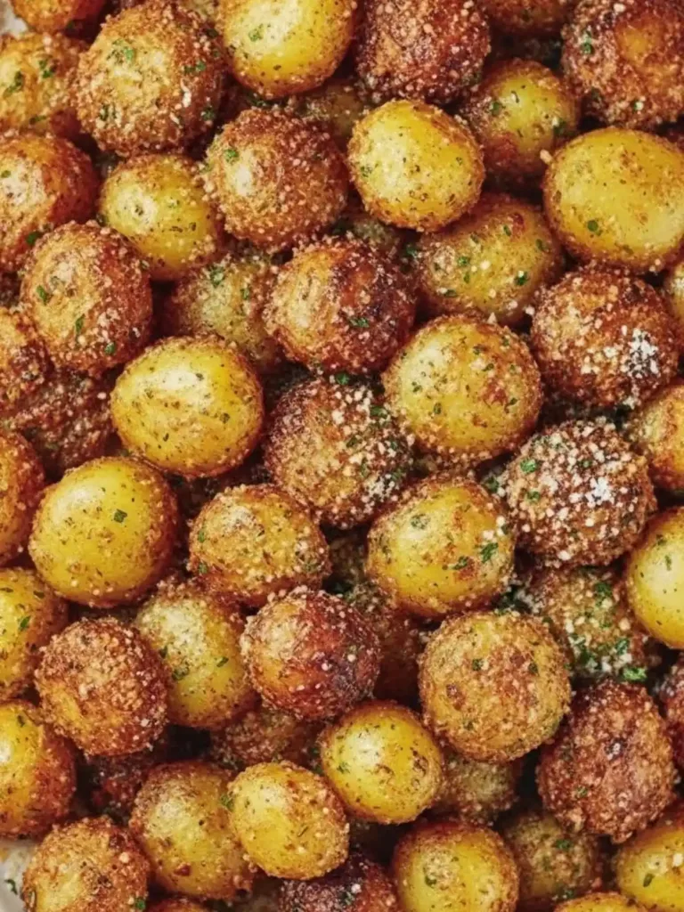Parmesan Crusted Baby Potatoes serving