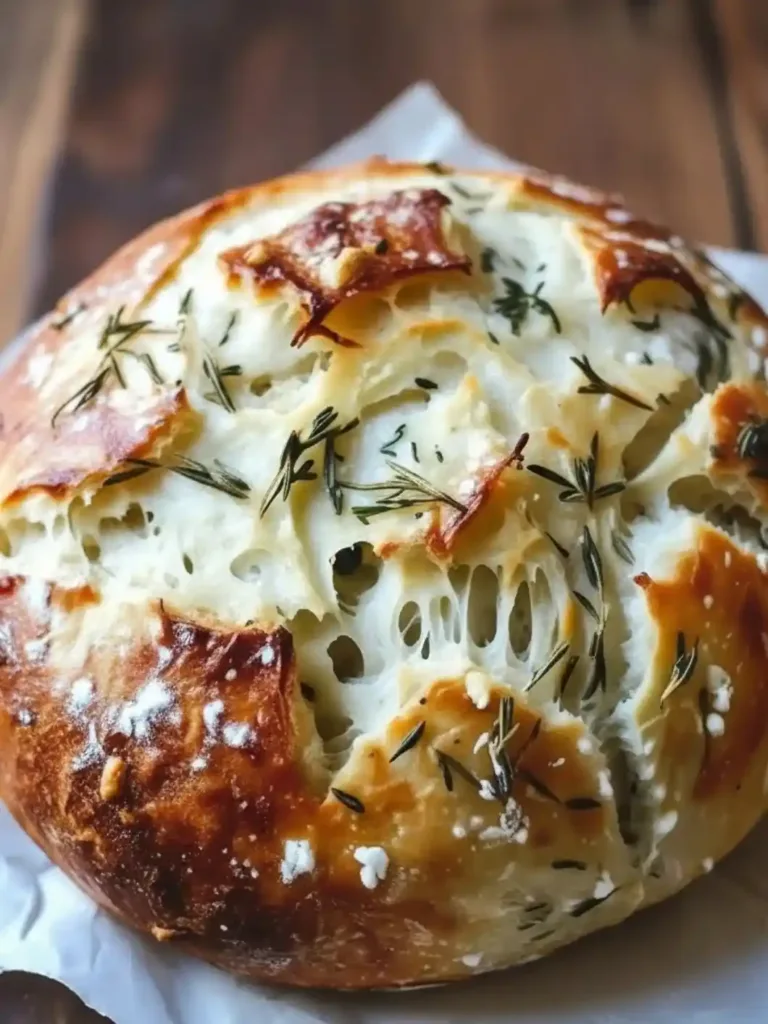 Parmesan Garlic Artisan Bread serving