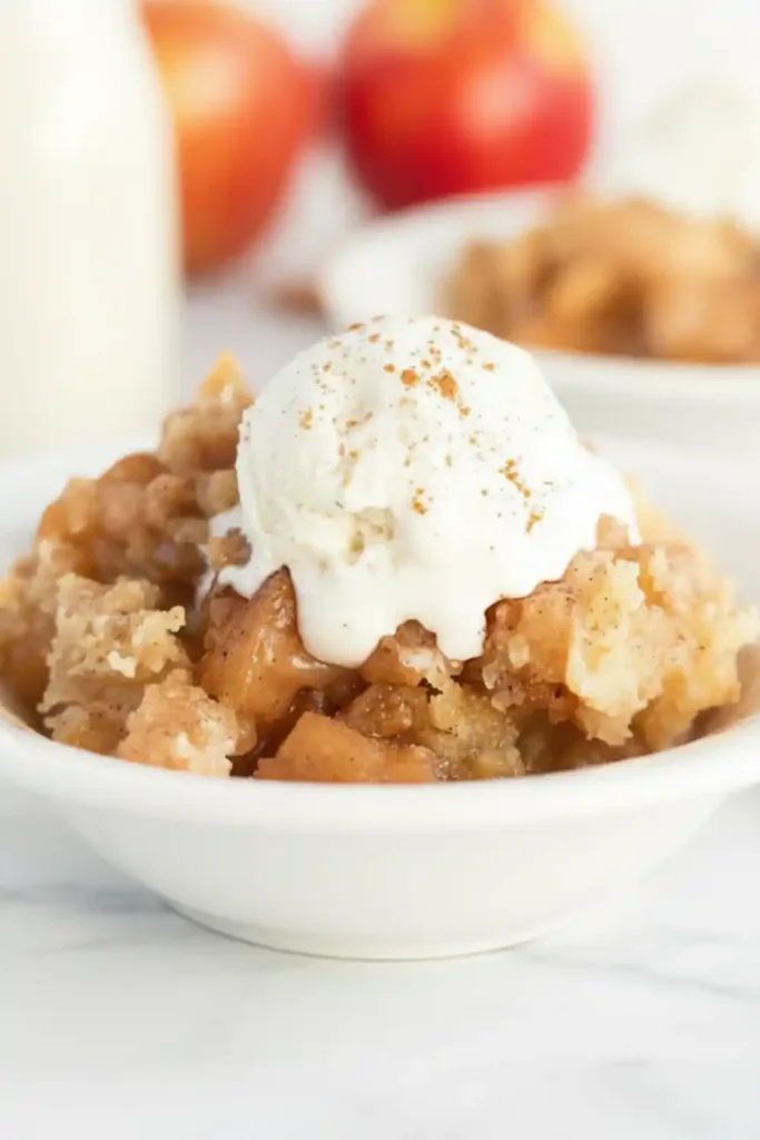 Apple Dump Cake serving