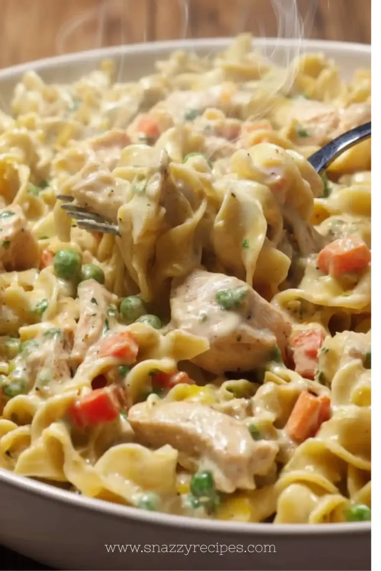 Delicious Classic Chicken Pot Pie Pasta served in a cozy bowl