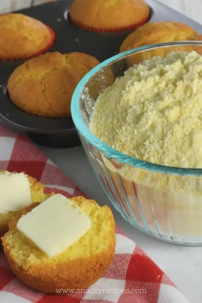 Homemade Copycat Jiffy Cornbread Mix prepared in a baking dish