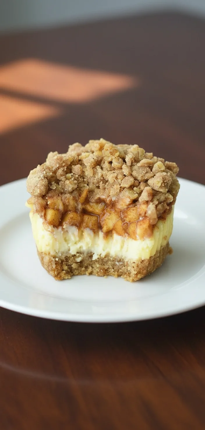 Apple Crisp Mini Cheesecakes