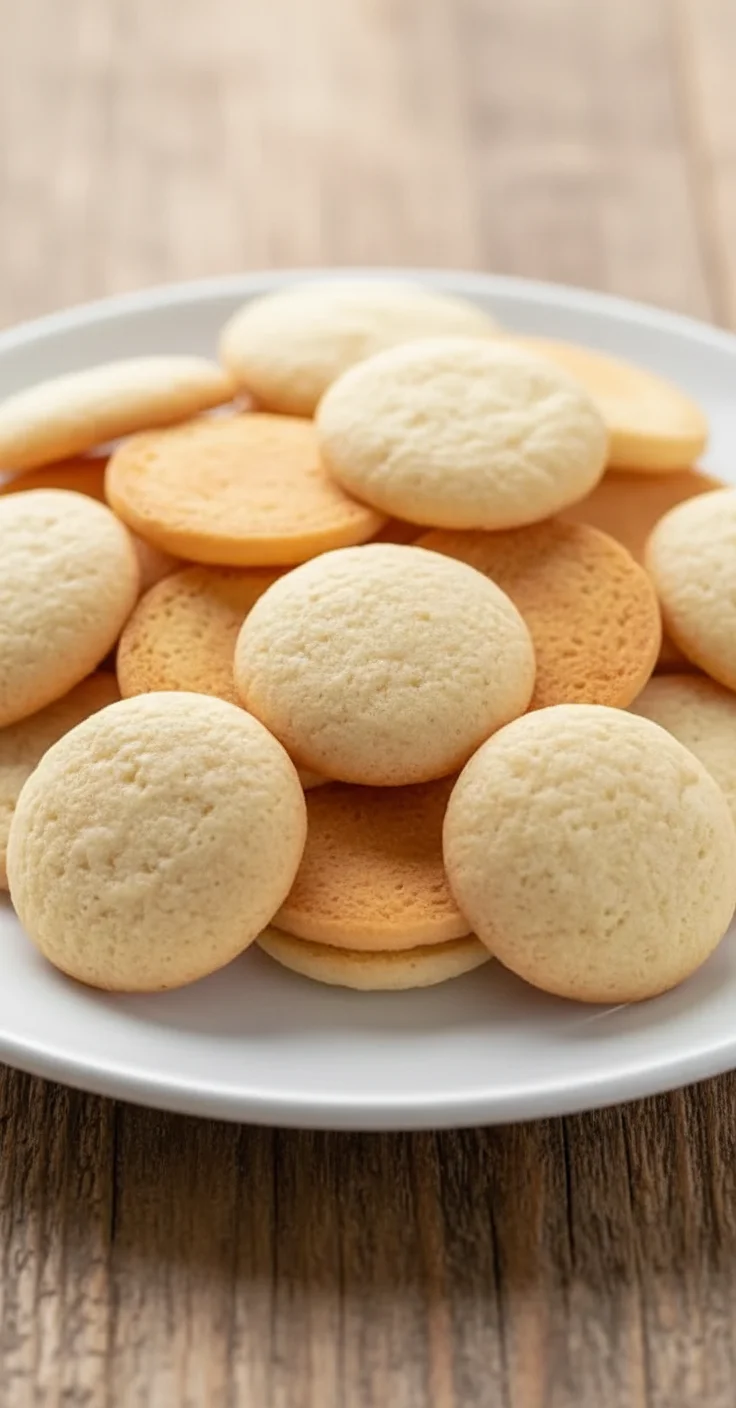 Delicious homemade vanilla wafers on a plate