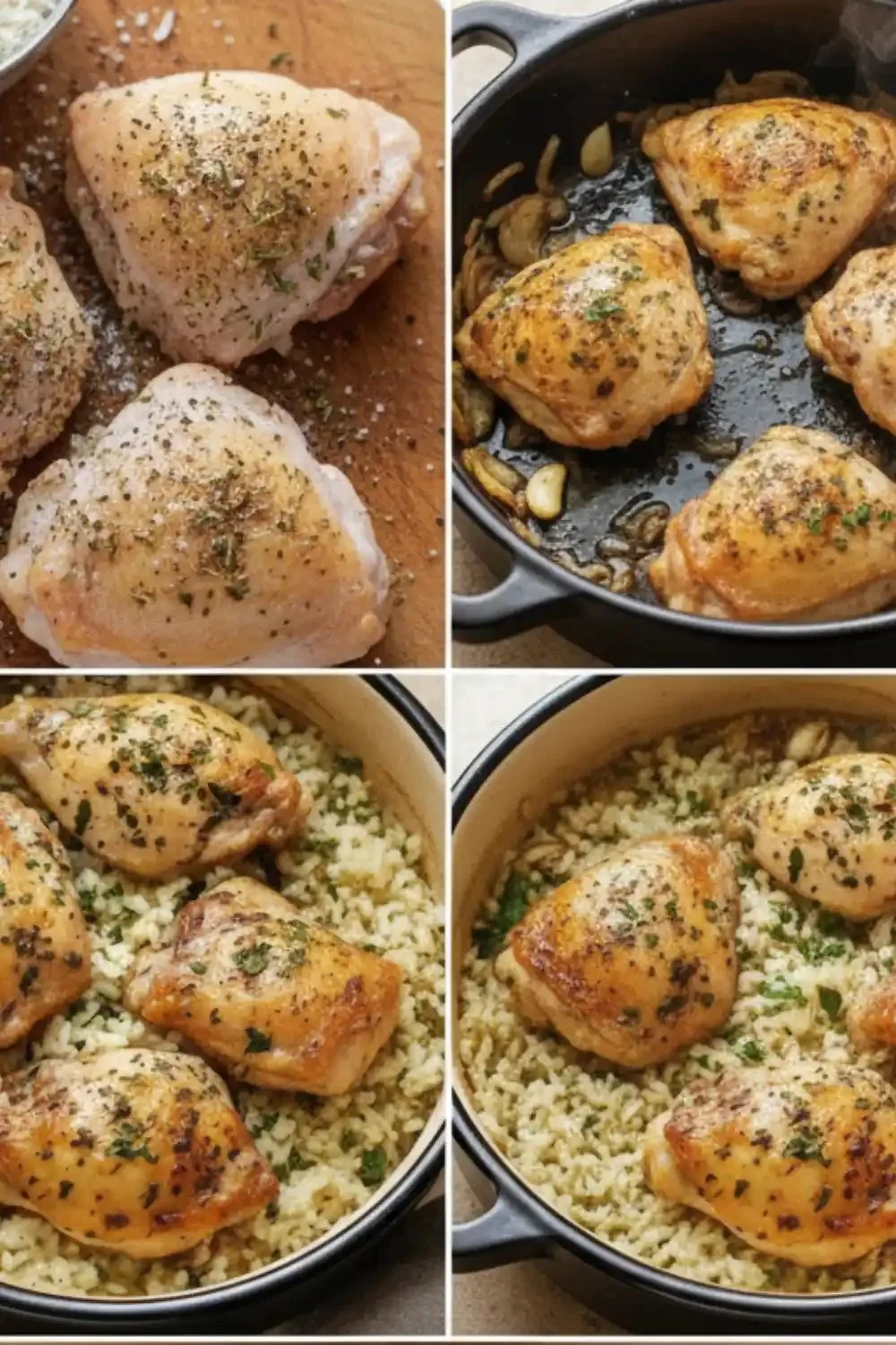 Slow Cooker Lemon Herb Chicken and Rice