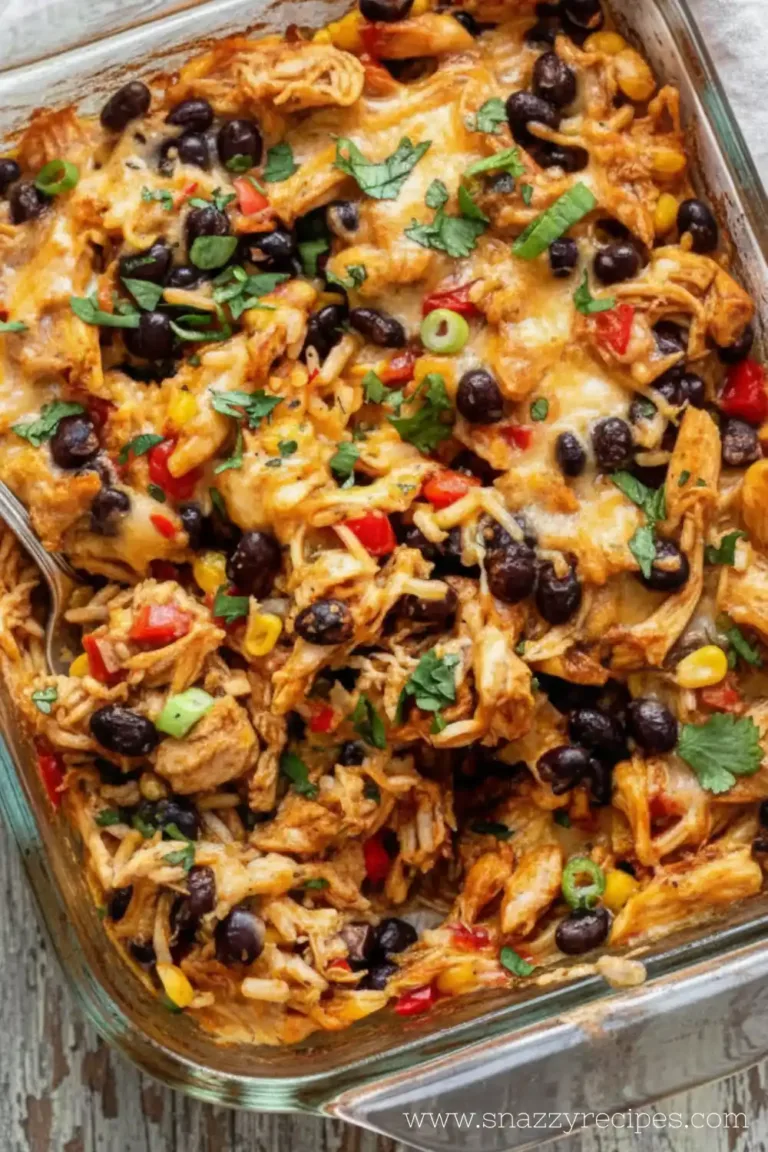Delicious Chicken Burrito Casserole from fresh ingredients