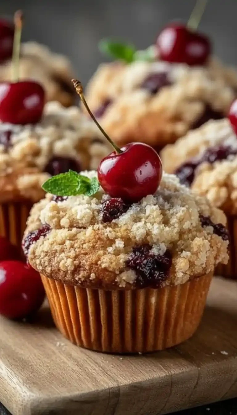Cherry Cobbler Muffins