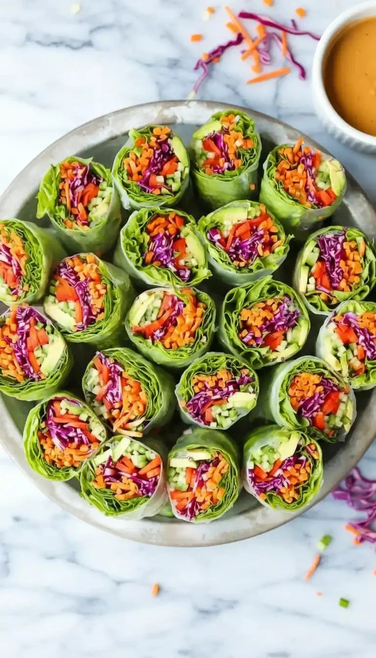 Fresh Spring Rolls with Peanut Sauce